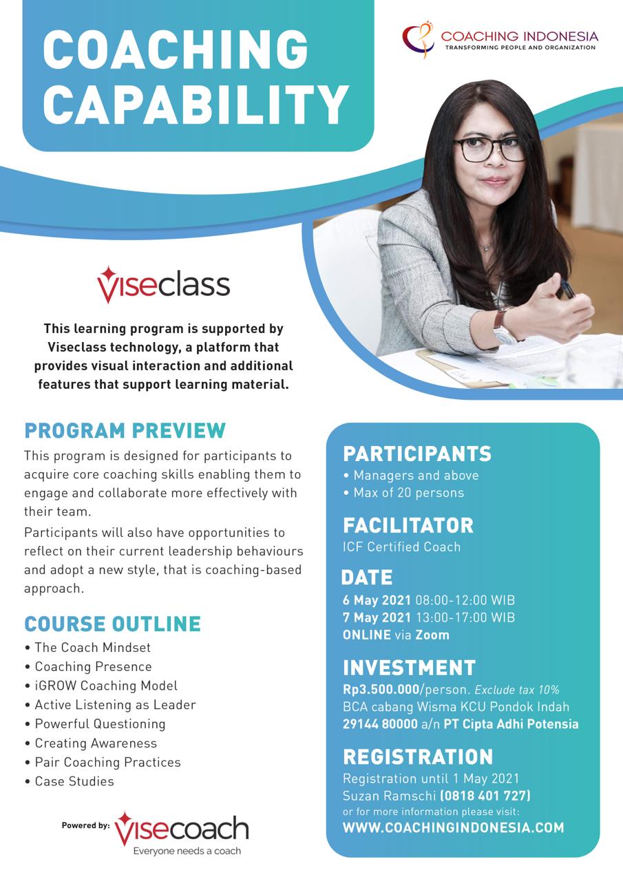 Coaching Capability Adaro - Wujudkan Potensi Terbaik Anda dengan Visecoach