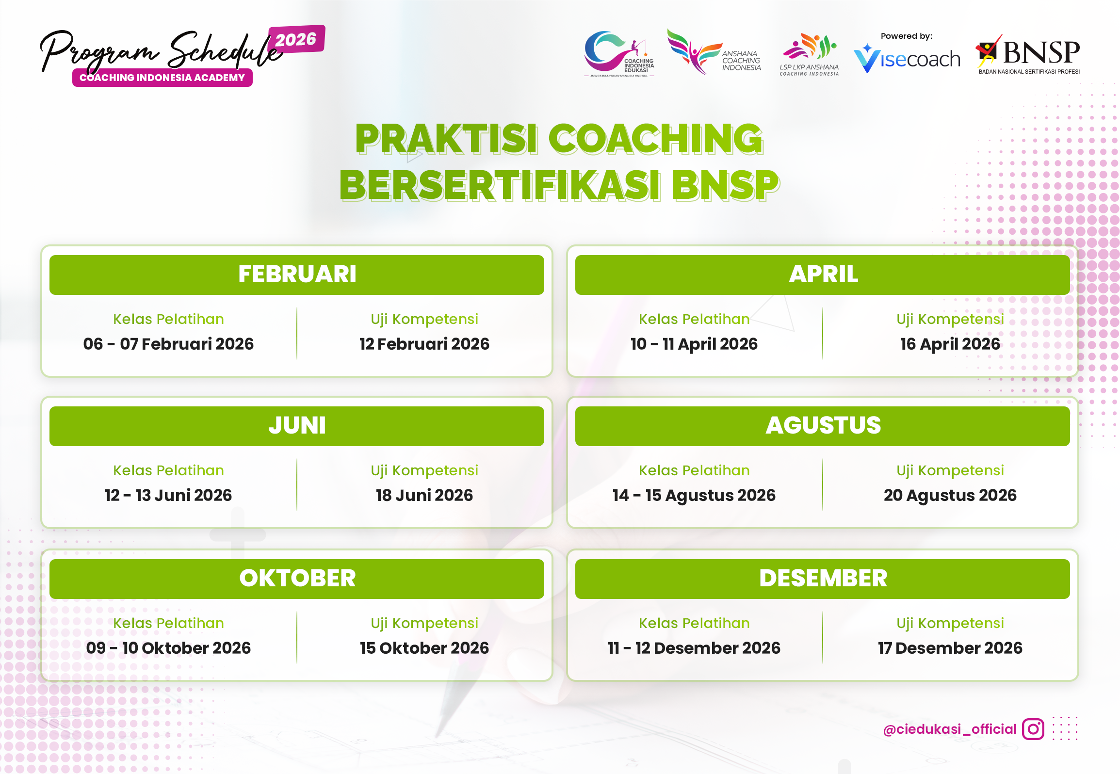 Early bird - Praktisi Coaching Lisensi BNSP